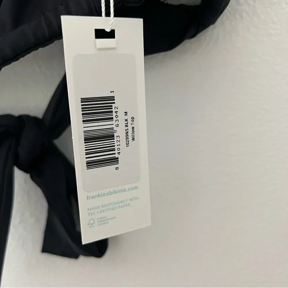 Frankie’s Bikinis Black Willow Top